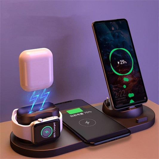 6 in 1 Wireless Charger Dock Station - The Cozy Cubicle