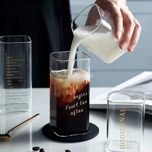 WhimsiLetter Glass Café Cup