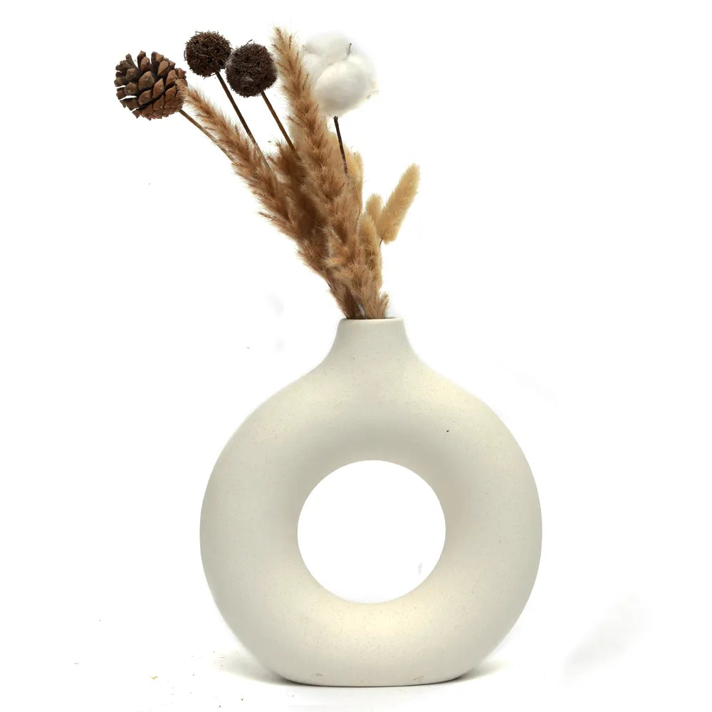 NordicVibe Circular Ceramic Flower Pot