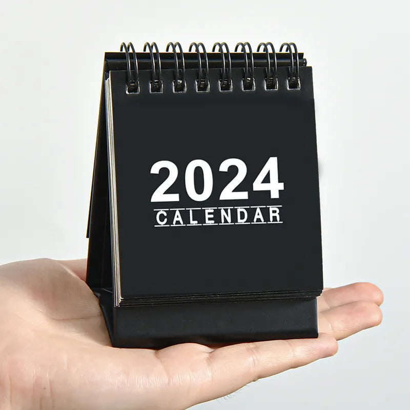 Monochrome Marvel: Black White 2024 2025 Desk Calendar