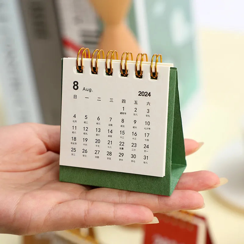 TimeMaster 2024 Mini Desktop Paper Calendar
