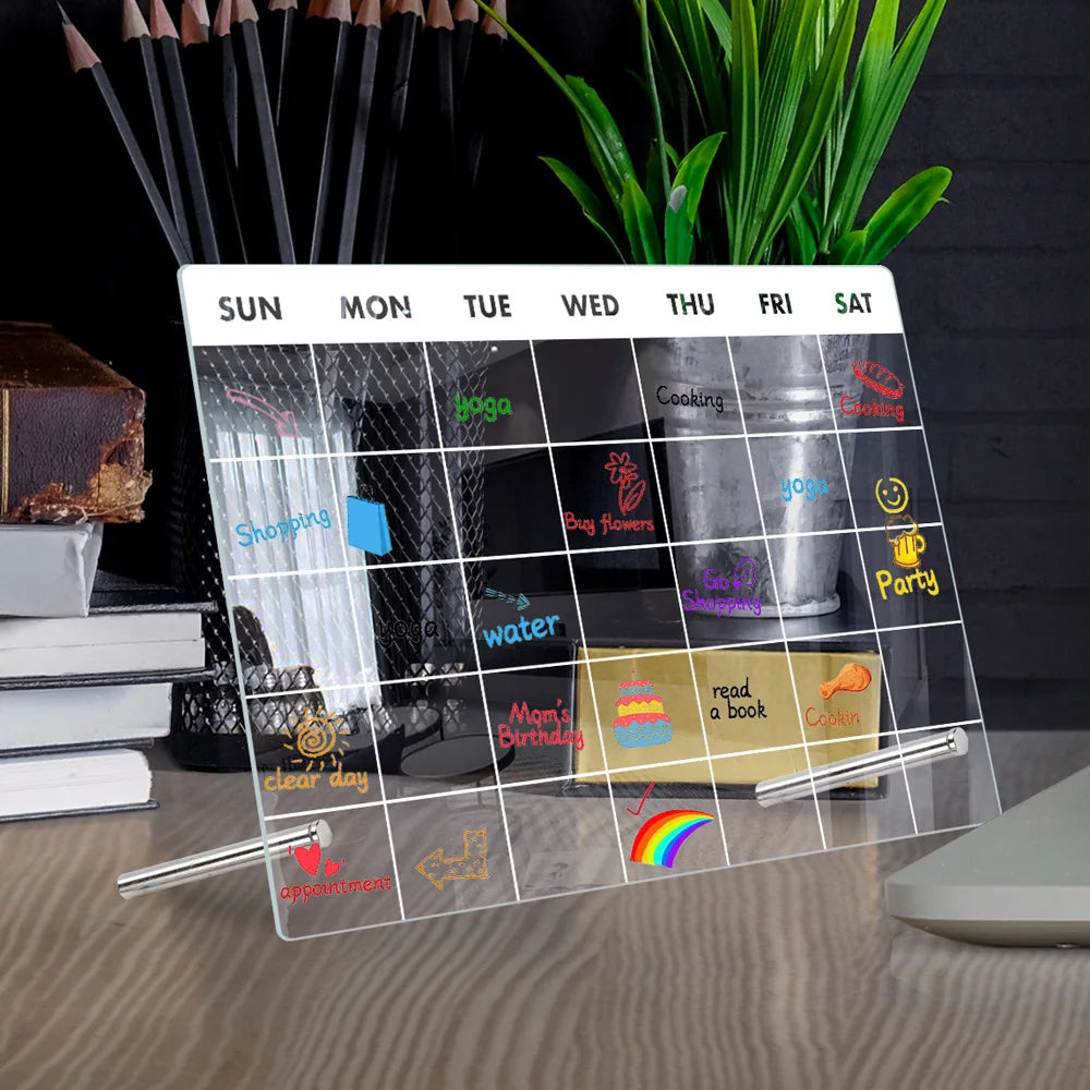 ClarityPlan Acrylic Desktop Calendar Board