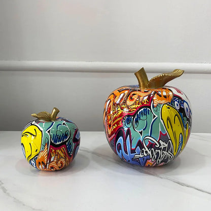 GraffitiFruit Resin Art Apple Figurines