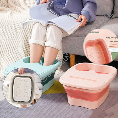SoleSoothe Foldable Footbath Massage Bucket