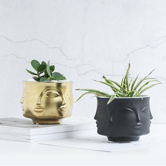 Ceramic Face Vase - The Cozy Cubicle