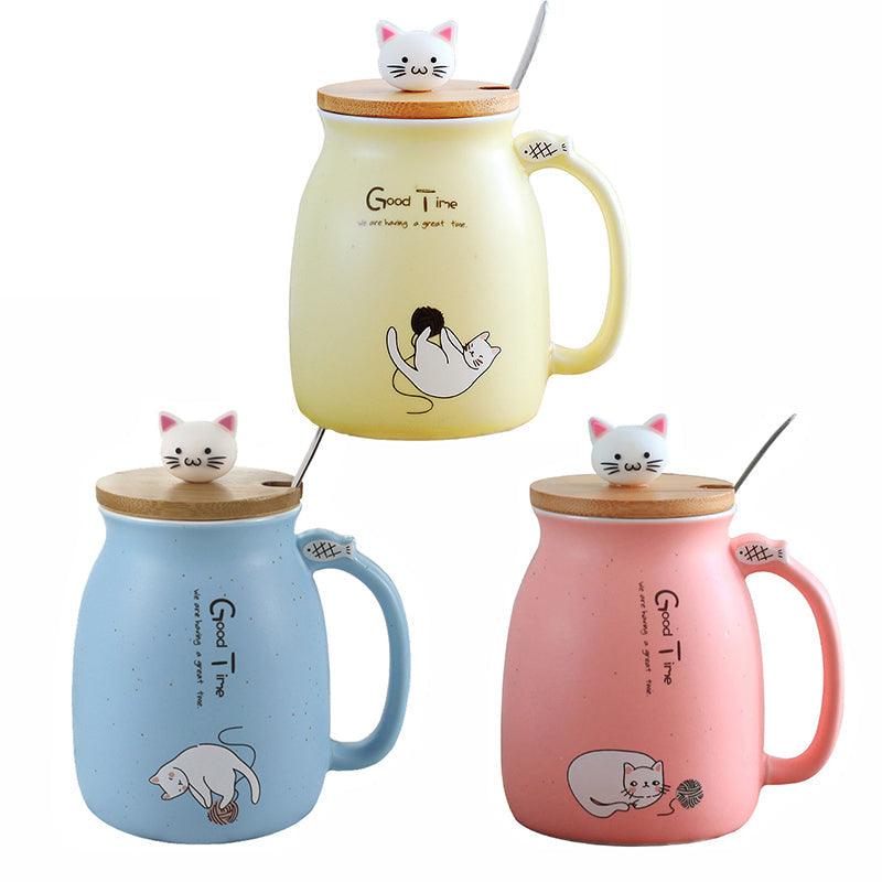 Cozy Cat Mug with Lid - The Cozy Cubicle