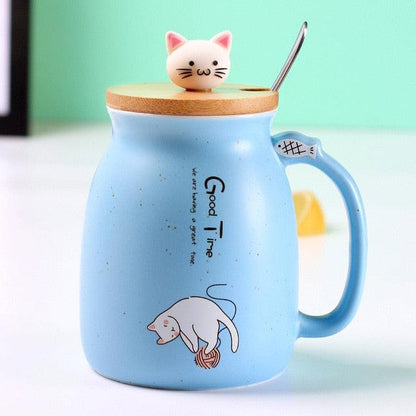 Cozy Cat Mug with Lid - The Cozy Cubicle