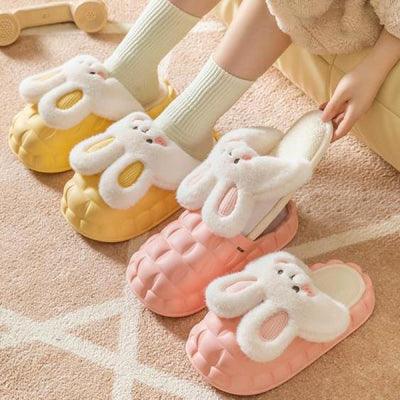 Cozy Rabbit Slippers-The Cozy Cubicle