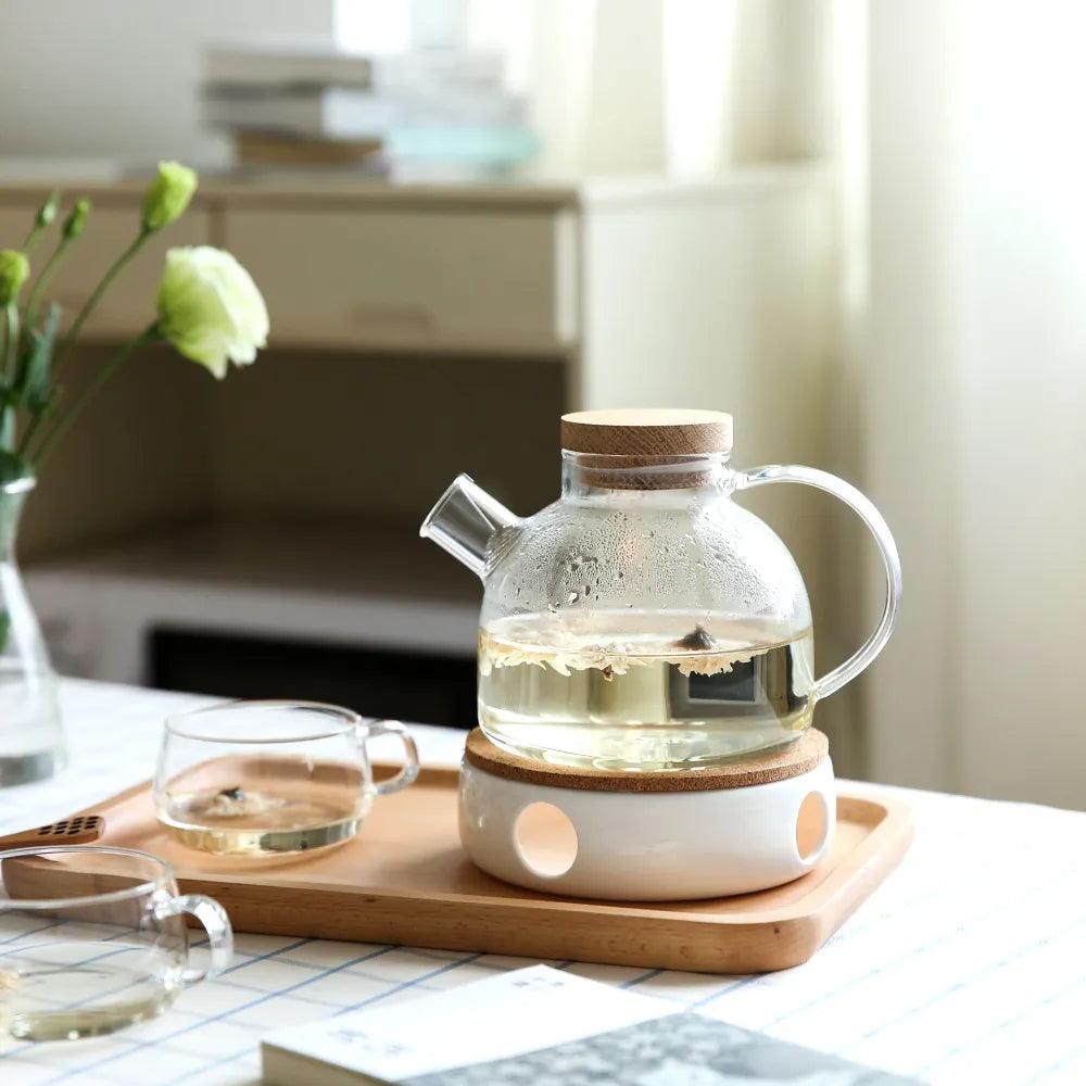 Glass Teapot - The Cozy Cubicle