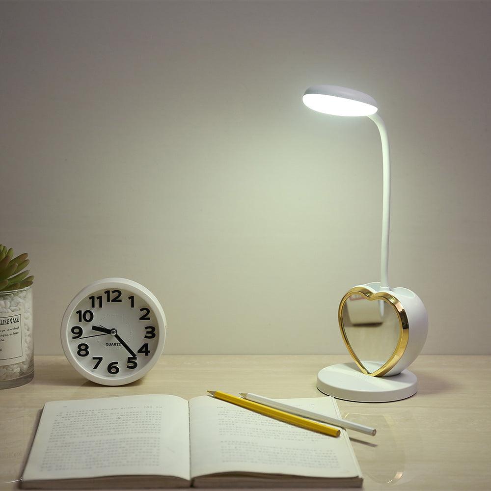 Heart Mirror Desk Lamp-The Cozy Cubicle