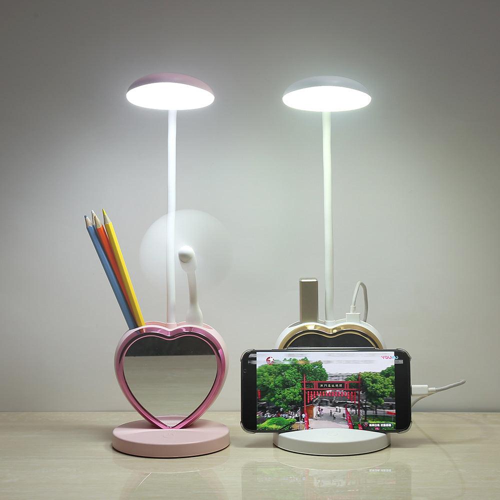 Heart Mirror Desk Lamp-The Cozy Cubicle